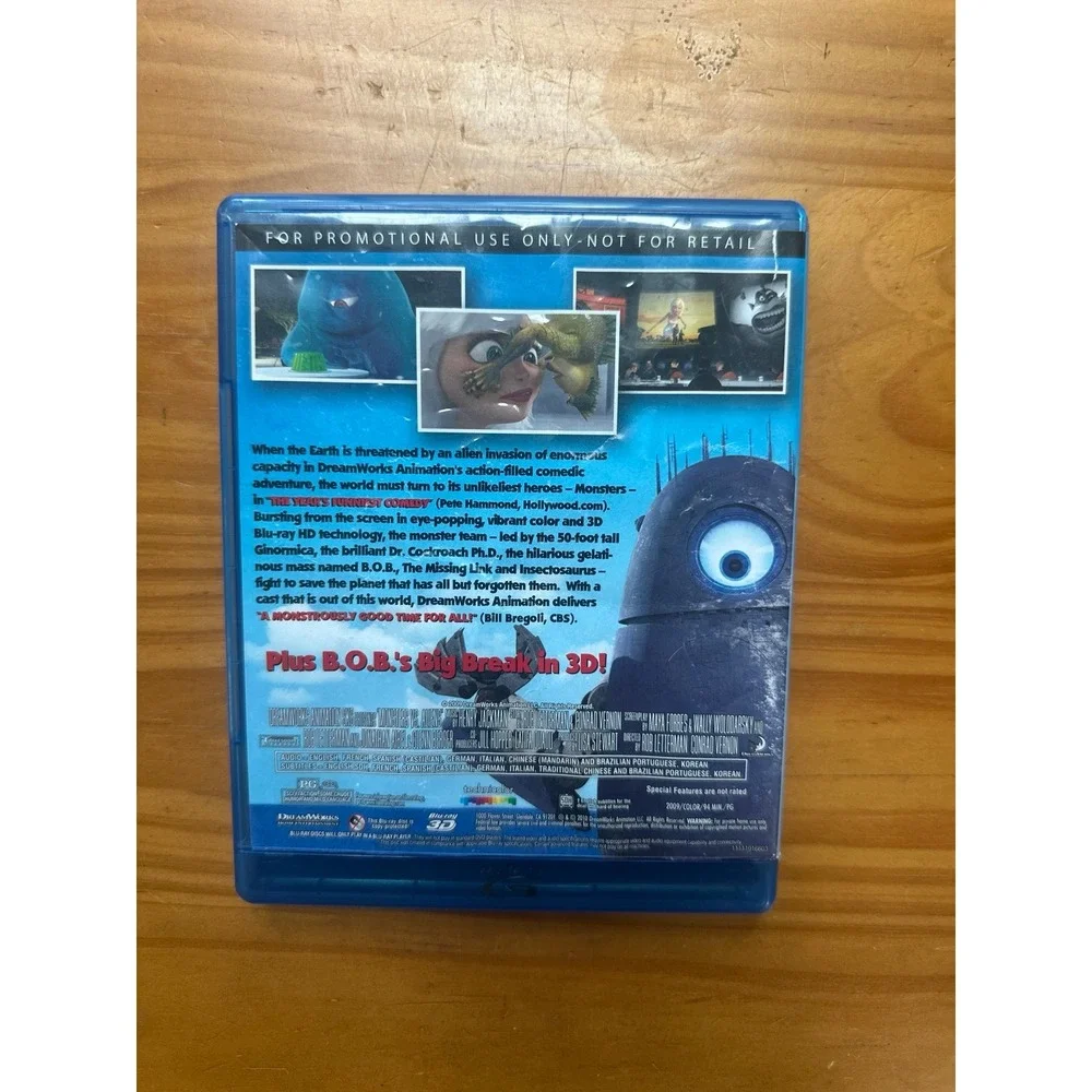 Monsters vs Aliens Blu-ray DVD 3D Promotional Movie
